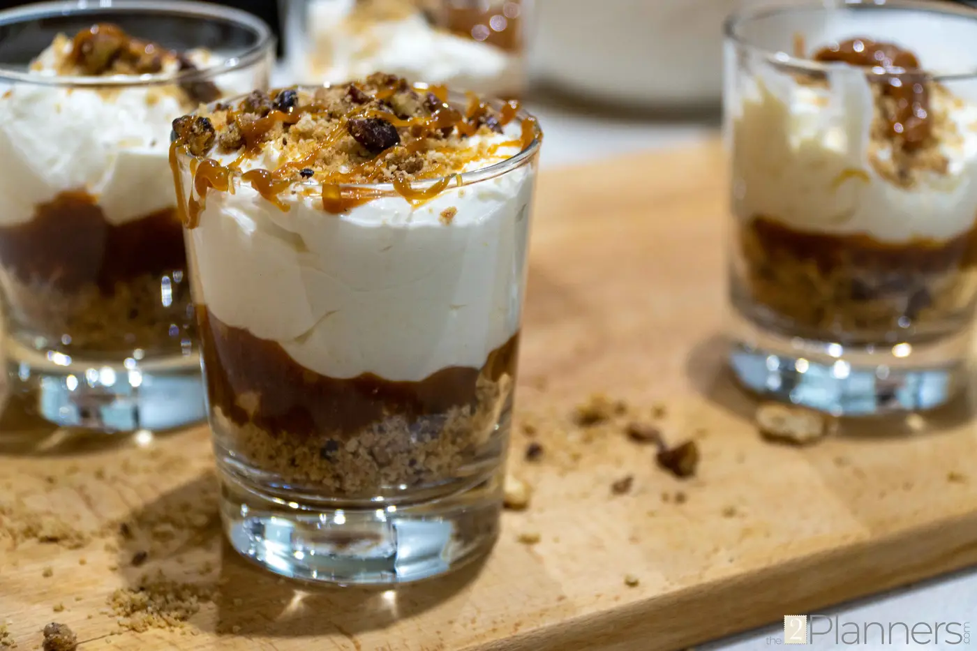 Salted Caramel and Nuts Cheesecake Pots