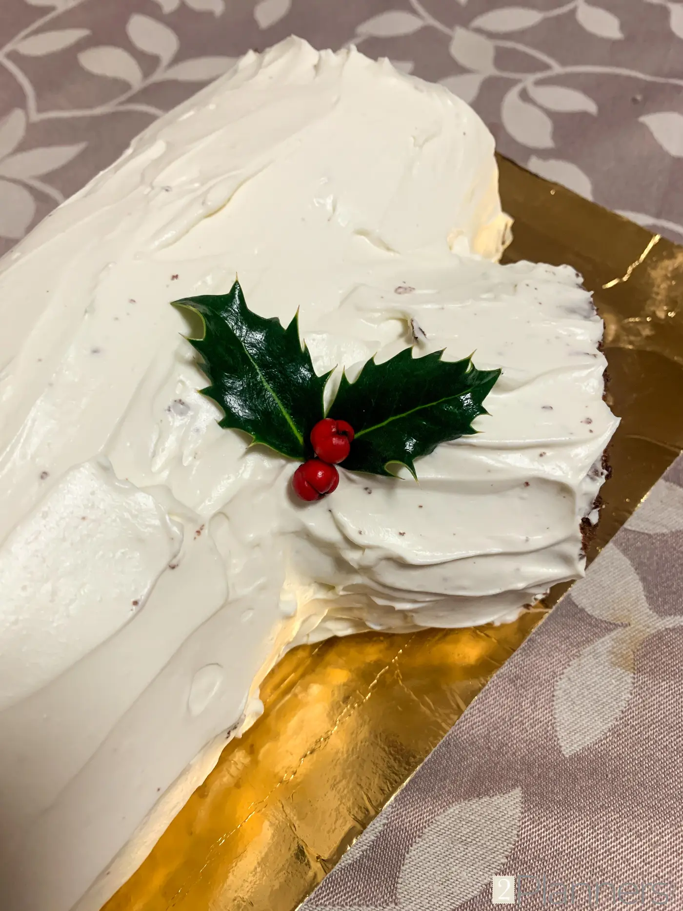 White Bûche de Noël (Yule Log Cake)