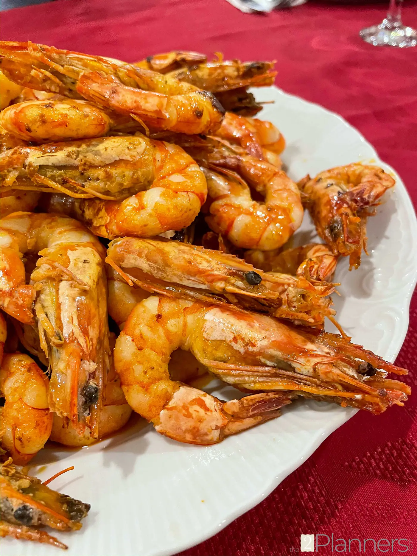 Flaming Garlic & Whisky King Prawns