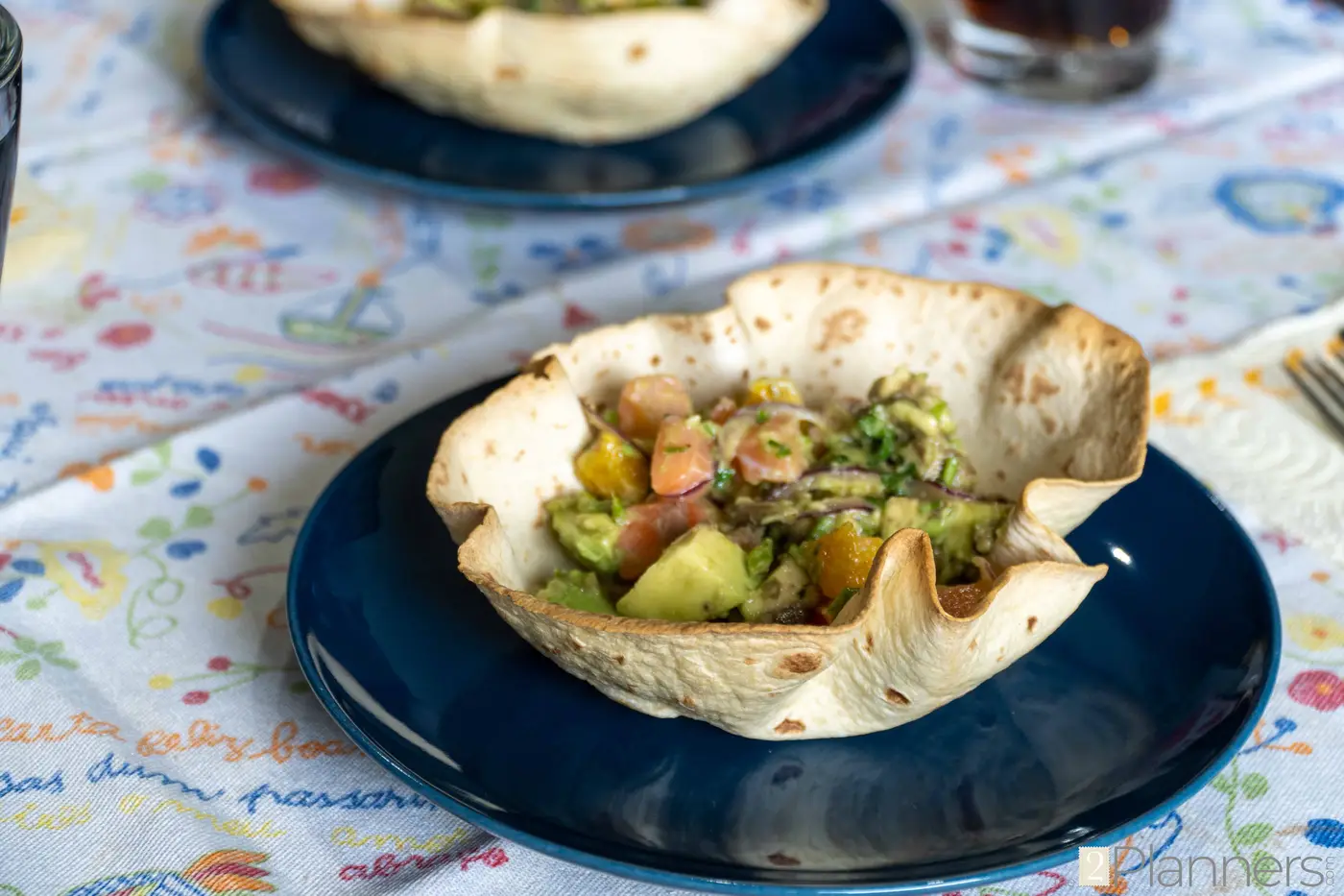 Salmon Ceviche in Toasted Wraps