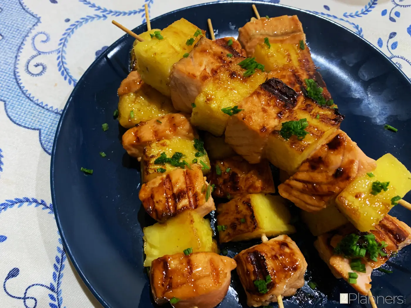 Salmon Teriyaki Skewers with Pineapple